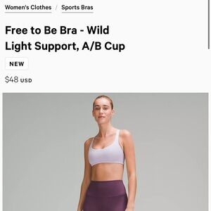 Lululemon Free to Be Sports Bra